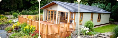 Photo: Lodge exterior showing terraced area